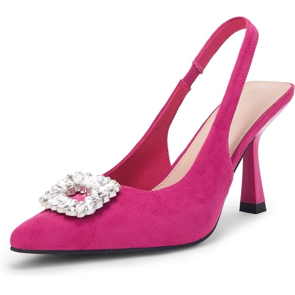 Pointed Toe Slingback w/ Rhinestone - Picture 4 of 4